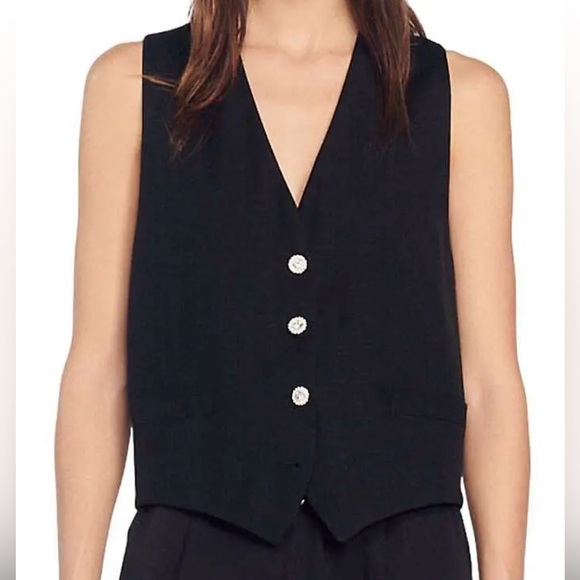 NWT SANDRO Black Vest - Picture 2 of 11